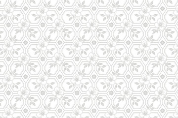 Ethnic Decorative Floral Seamless Pattern Design Background