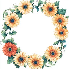 Obraz premium Sunflower Wreath