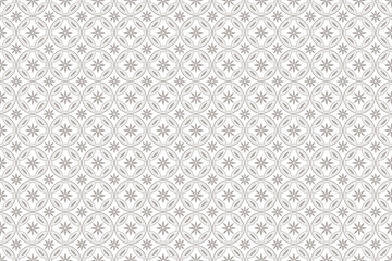 Seamless Geometric Floral Pattern Design Background