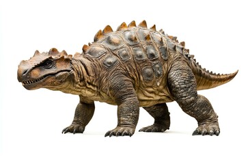 Obraz premium a Ankylosaurus isolated on white background