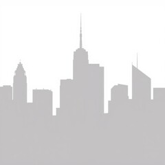 Silhouette of city and downtown with skyscraper isolated template silhouetted skyline cityscape architecture illustration building city vector