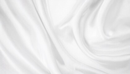 luxurious white silk fabric with soft swirling folds, smooth texture, and gentle sheen, ideal for background