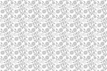 Ethnic Decorative Floral Seamless Pattern Design Background