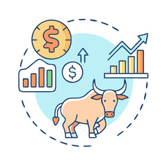 bull bull market icon, bull bull market vector illustration-simple illustration of bull bull market, perfect for bull bull market logos and icons
