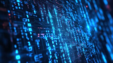 background for an information technology company or background with blue triangles