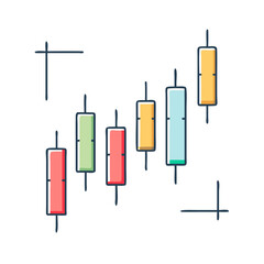 candlestick chart icon, candlestick chart vector illustration-simple illustration of candlestick chart, perfect for candlestick chart logos and icons