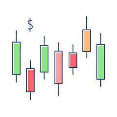 candlestick chart icon, candlestick chart vector illustration-simple illustration of candlestick chart, perfect for candlestick chart logos and icons
