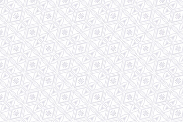 Seamless Geometric Floral Pattern Design Background