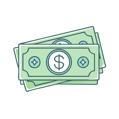 dollar bills icon, dollar bills vector illustration-simple illustration of dollar bills, perfect for dollar bills logos and icons