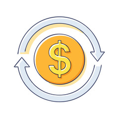 dollar sign icon, dollar sign vector illustration-simple illustration of dollar sign, perfect for dollar sign logos and icons