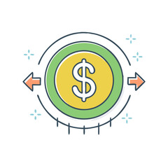 dollar sign icon, dollar sign vector illustration-simple illustration of dollar sign, perfect for dollar sign logos and icons