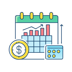 economic calendar icon, economic calendar vector illustration-simple illustration of economic calendar, perfect for economic calendar logos and icons