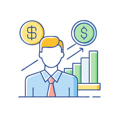 financial analyst icon, financial analyst vector illustration-simple illustration of financial analyst, perfect for financial analyst logos and icons