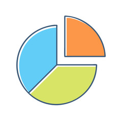 pie chart icon, pie chart vector illustration-simple illustration of pie chart, perfect for pie chart logos and icons
