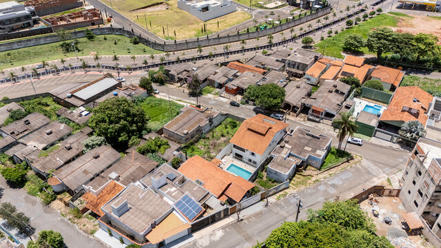 Aerial View of Condom&iacute;nio Monte L&iacute;bano in Passos - MG - Brazil