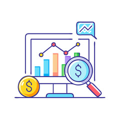 stock chart icon, stock chart vector illustration-simple illustration of stock chart, perfect for stock chart logos and icons