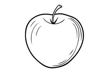 Apple line art vector illustration.eps