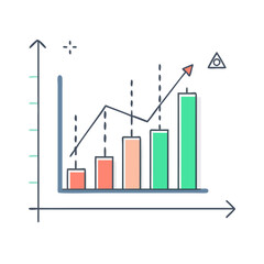 stock chart icon, stock chart vector illustration-simple illustration of stock chart, perfect for stock chart logos and icons