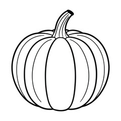 Pumpkin line art vector illustration.eps