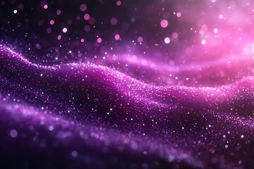 Obraz premium Purple Glitter Wave Abstract Background Design