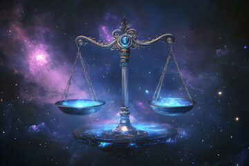 libra sign in a horoscope in cosmos