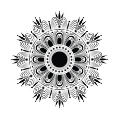 Ornamental hand drawn mandala design background