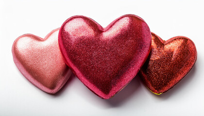 Fototapeta premium blank candy valentines hearts isolated on white background