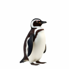 Obraz premium A Humboldt penguin standing on the blank background