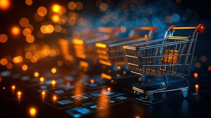 Online Shopping Cart Concept Digital Technology Ecommerce Business