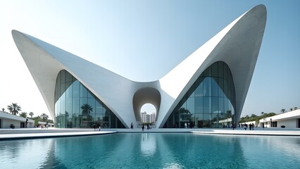 Naklejka premium Modern architecture and reflection