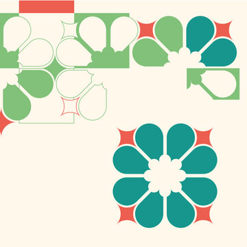 Floral Tile Vector Ornament