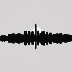 Grunge washington dc with skyline silhouetted skyline cityscape architecture illustration building city vector