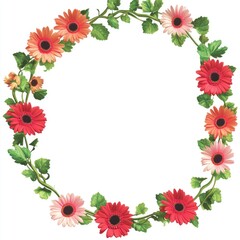 Fototapeta premium Wreath of Flower Petals