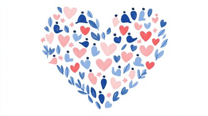 Heart pattern design with love theme, heart pattern background for romantic decoration, heart pattern vector for Valentines Day, suitable for Book covers, Valentines cards, wedding cards