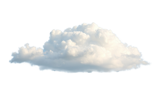 Big cloud isolated on png background