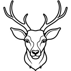 Elegant Deer Head One-Line Vector Artwork