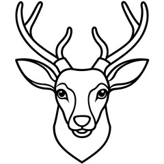 Elegant Deer Head One-Line Vector Artwork