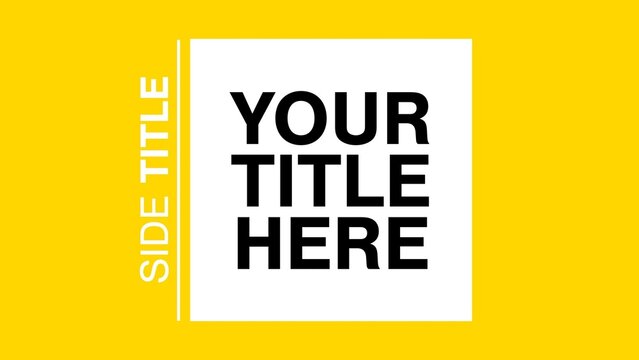 Clean Boxed Text Reveal Intro Title