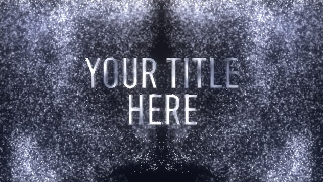 Silver Text With Snow Particles Winter Title Intro