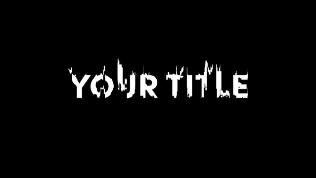 Simple Vertical Sliding Glitch Text & Title Intro