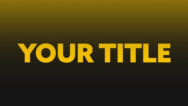 Simple 2 Color Gradient Title Intro