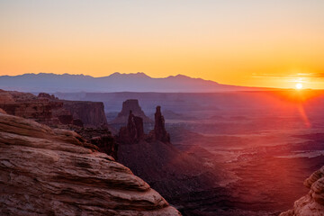 Sunrise in Canyonlands National Park on a clear Fall Morning