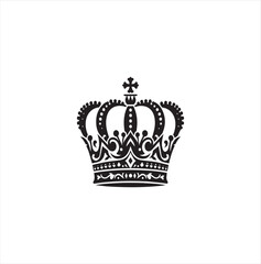 Black silhouette queen crown vector