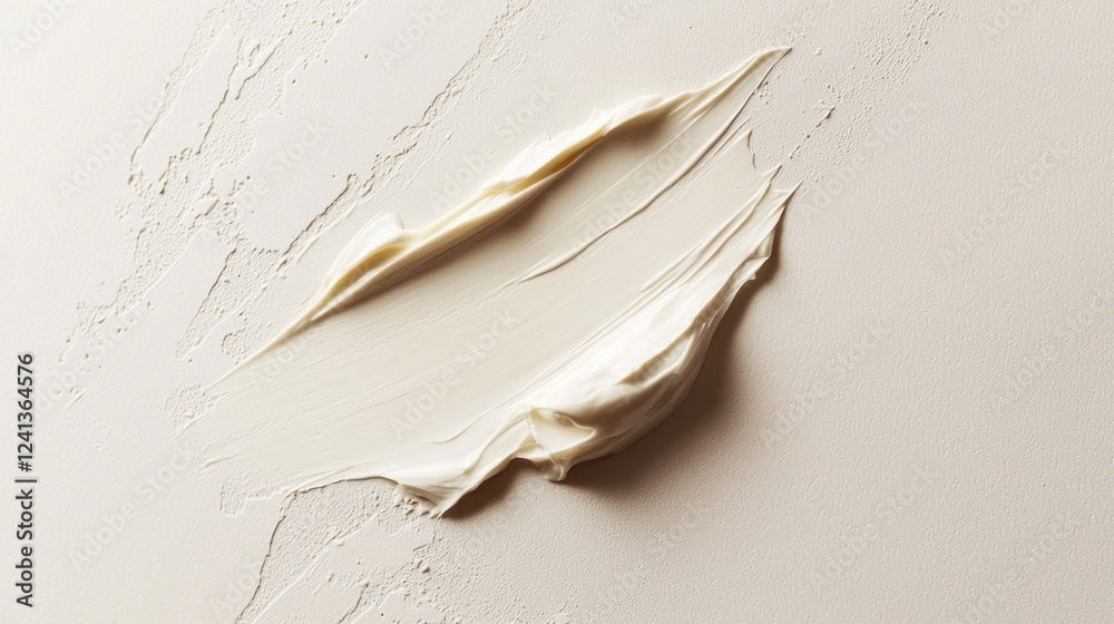 Poster an artist skillfully spreads creamy white paint across a textured canvas, capturing the play of ligh