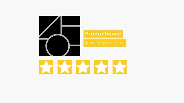 Modern Rating Star Review Infographic with Image