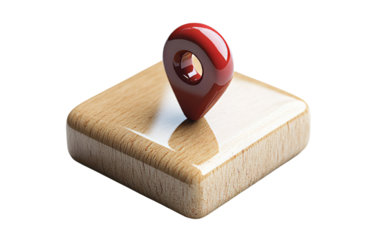 PNG 3D Location Pin on Yellow Map, transparent background