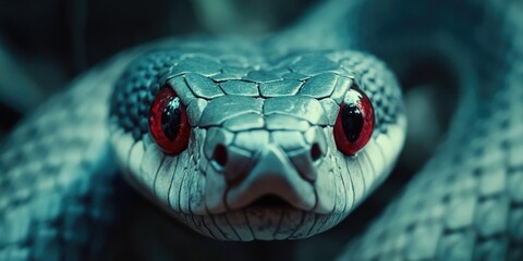 Fototapeta premium Viper Snake Close-up in the Wild