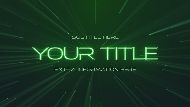 Green Glowing Futuristic Modern Sci-Fi Title Intro