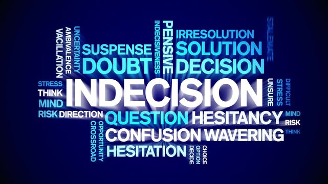 indecision animated word cloud;text design animation tag kinetic typography seamless loop.