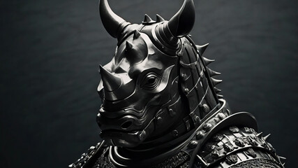 rhino with iron armor, generate with AI